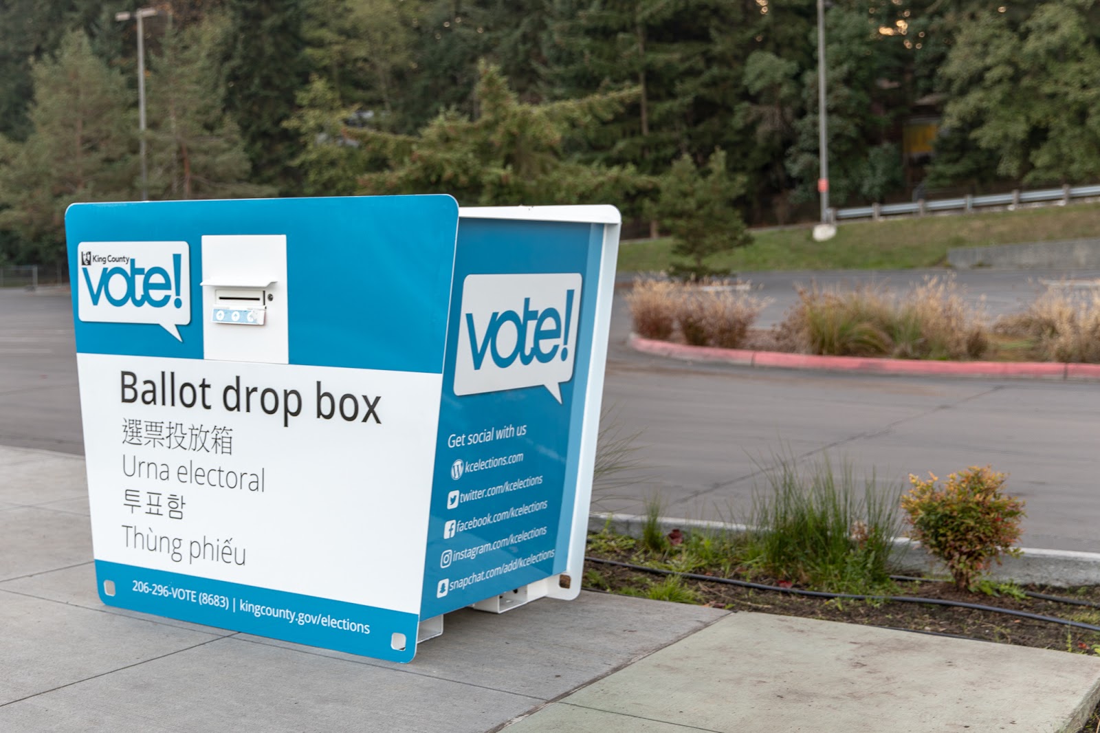 Shoreline Area News New Shoreline ballot drop box at 192nd Park n Ride