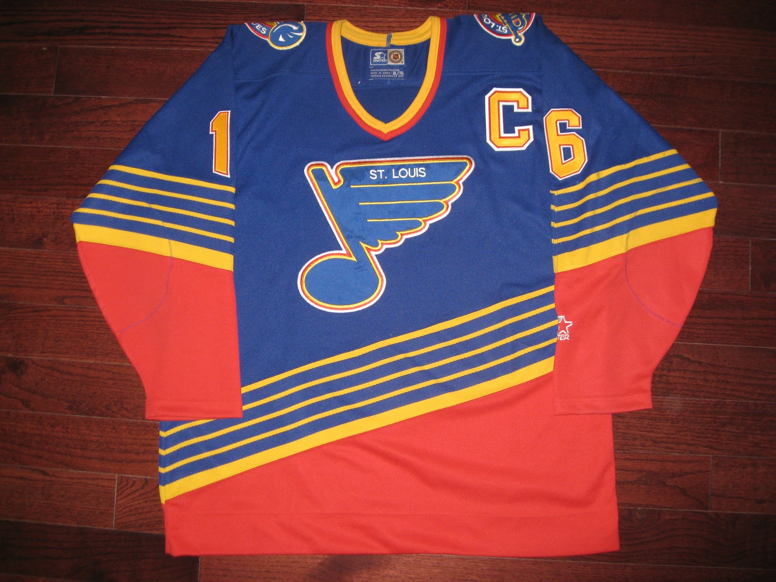 Al MacInnis St. Louis Blues Blue & Red 1995-1998 Throwback CCM NHL Jersey