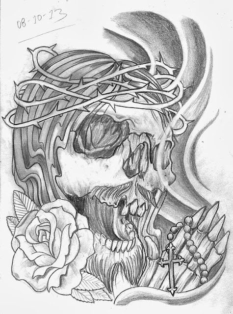 Tattoo Sketch A Day: Religious October 8th - 14th