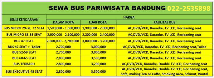Harga Sewa Bus Pariwisata CTU Bandung: Panduan Lengkap untuk Liburan Anda yang Tak Terlupakan