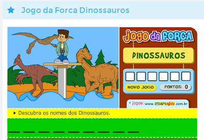 Jogo da Forca sobre Dinossauros