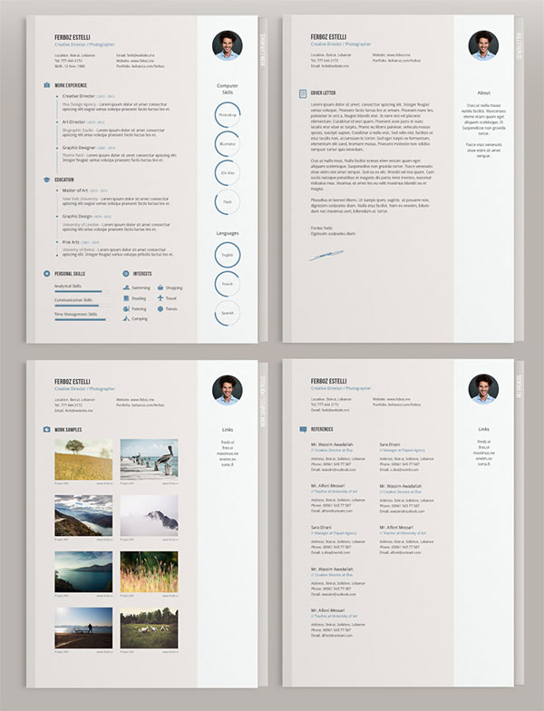 Free Resume (CV) Templates in PSD, Ai, InDesign, PDF & Word Format