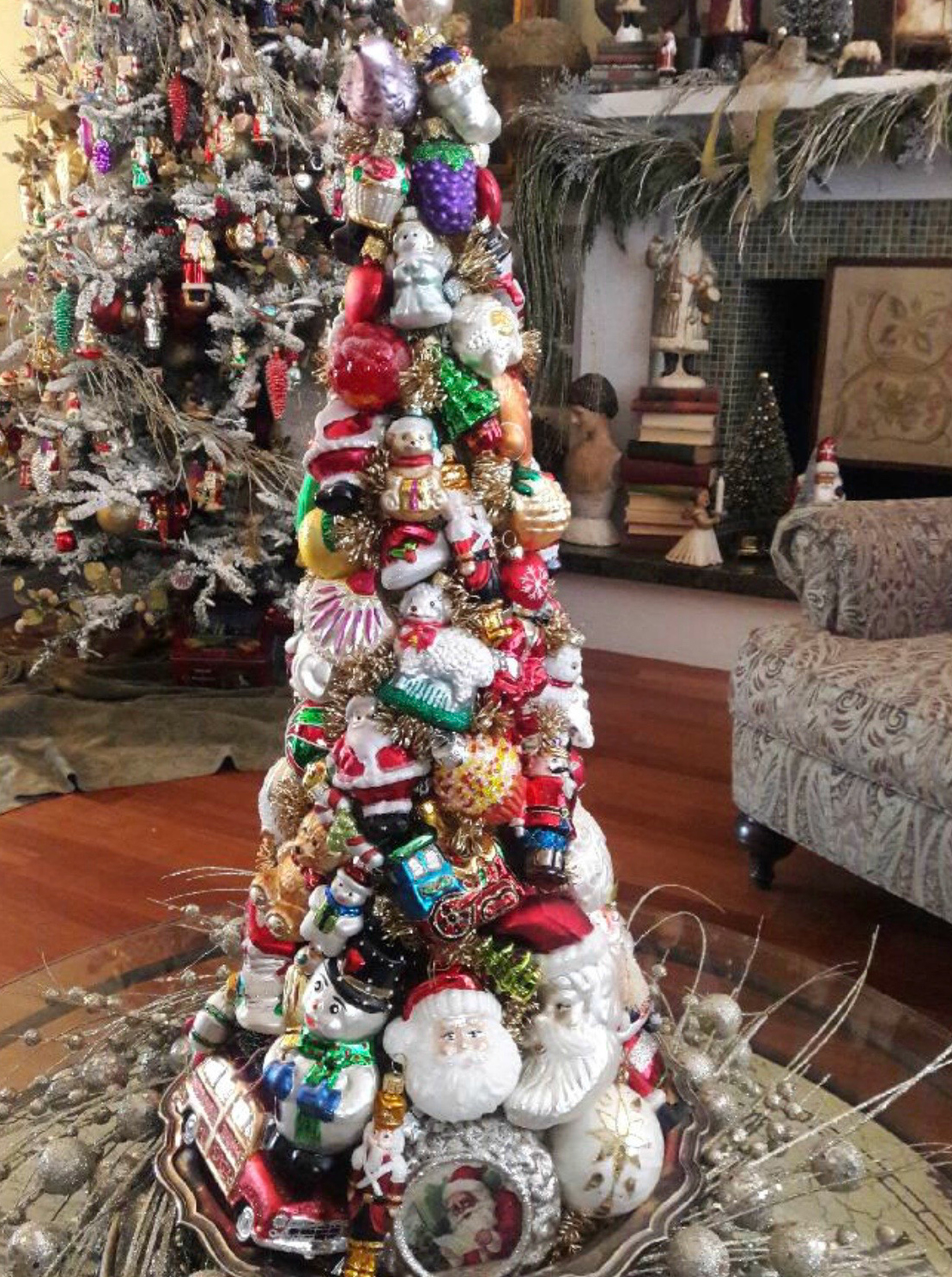 DIY Vintage Ornament Tree Purple Chocolat Home