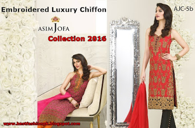 Asim Jofa Embroidered Luxury Chiffon Dresses 2016