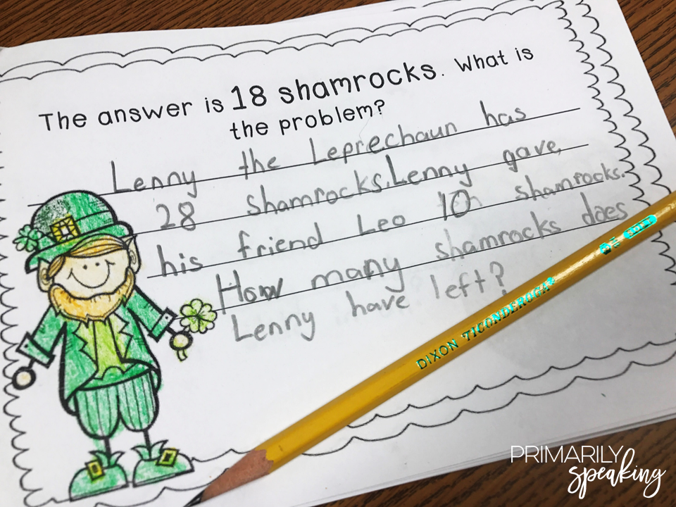 Teaching Students to Write Word Problems Primarily Speaking