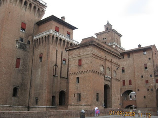 The Este Castle dominates the centre of Ferrara
