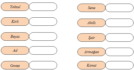 1. Sınıf Türkçe Eş Anlamlı Kelimeler Çalışma Kağıdı | Online Test