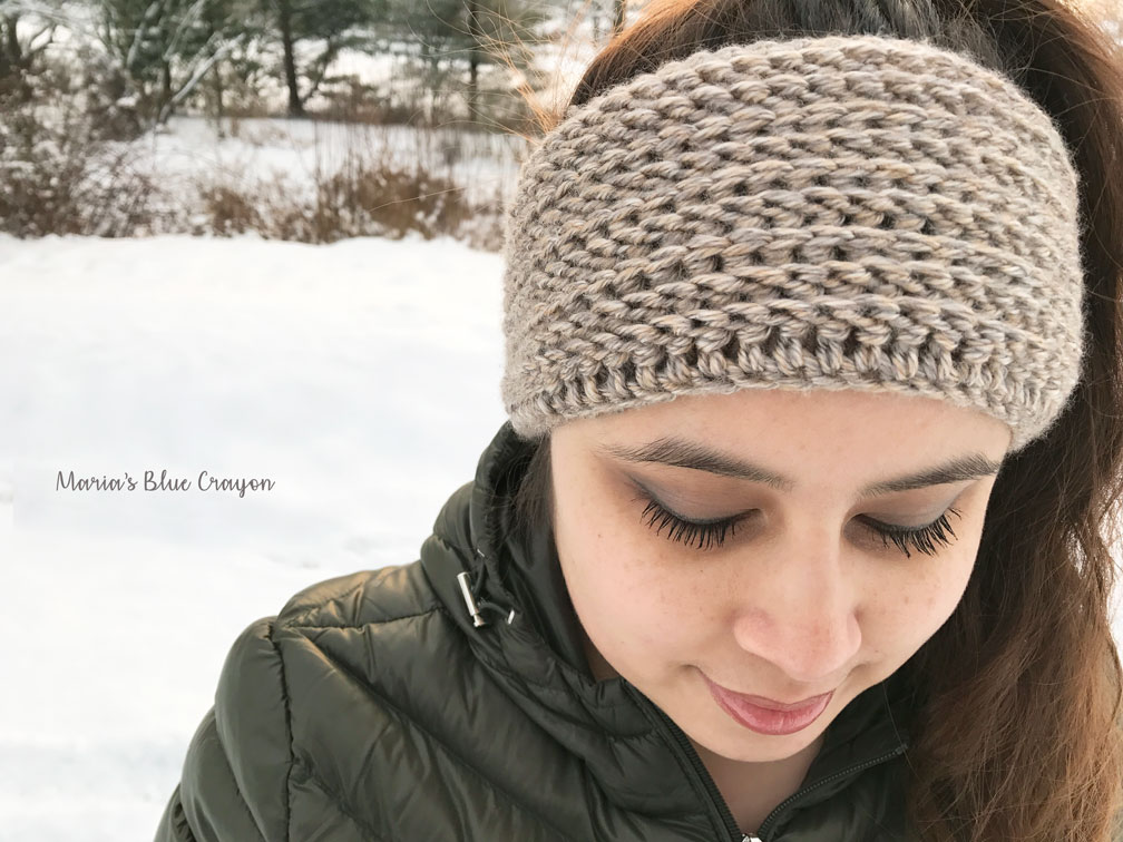 Faux Knit Ear Warmer - Free Crochet Pattern - Maria's Blue Crayon