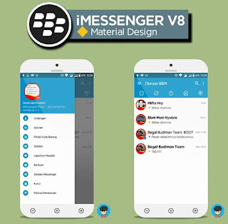 BBM Mod iMessenger V8 Material Design (Original) Unclone Base v3.1.0.13 Apk Terbaru BBM Mod iMessenger V8 Material Design (Original) Unclone Base v3.1.0.13 Apk Terbaru