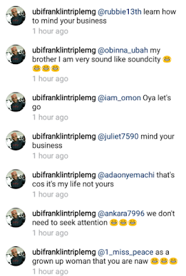 1a7 Ubi Franklin replies rude fans on Instagram