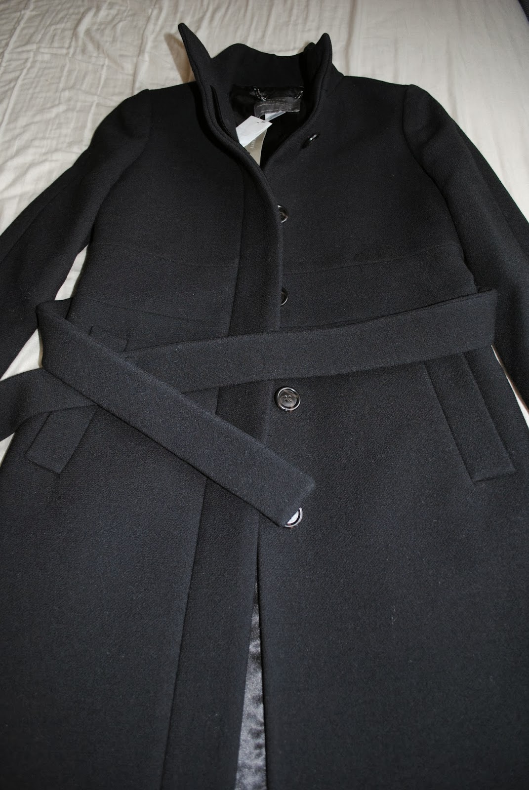 laws of general economy J Crew Funnel Coat Double Cloth. Black. Size