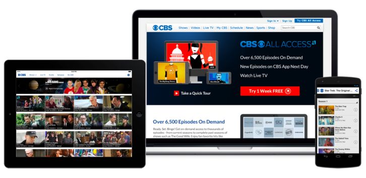 CBS becomes the 1st major network to launch TV Internet Service
