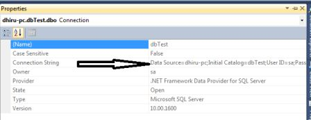 Learning Microsoft Technologies.......: Connection String from Visual ...