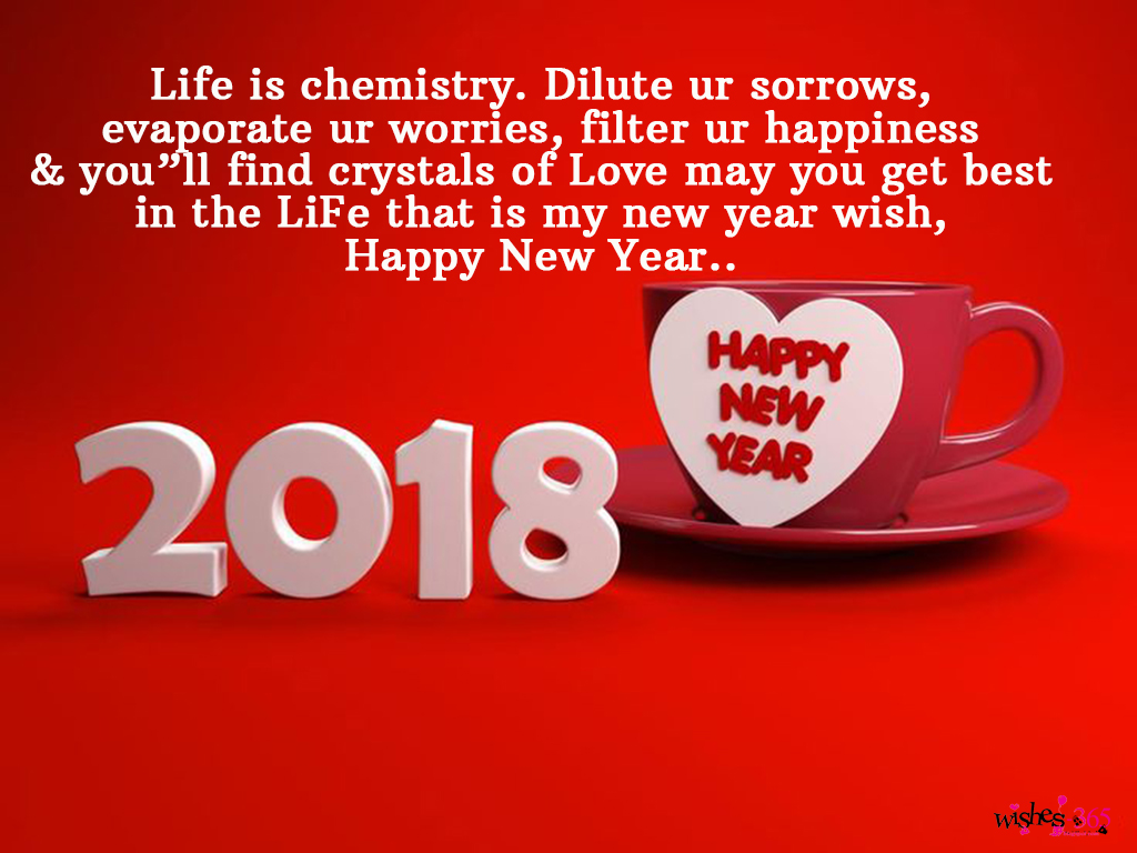 Poetry and Worldwide Wishes Happy New Year Greetings Cards 2018 with