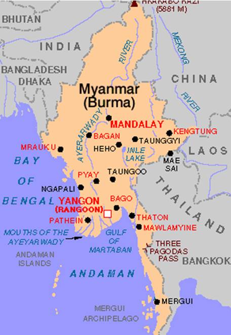 Birma - Myanmar 2012: Brussel-Bangkok-Yangon: 3 - 5 Maart 2012