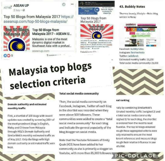 Top 50 Blogs from Malaysia 2017