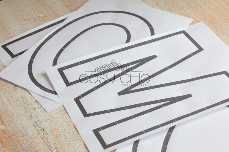 Letras de poliespan con lana