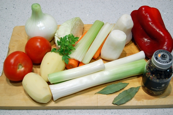 como hacer caldo de verduras