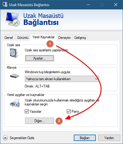 Uzak Masaüstü Oturumunda Yerel Dosyalara ve Klasörlere Erişim 3 Image%2B3
