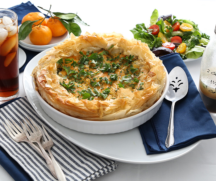 Grits Quiche in Filo Crust Sprinkle Bakes