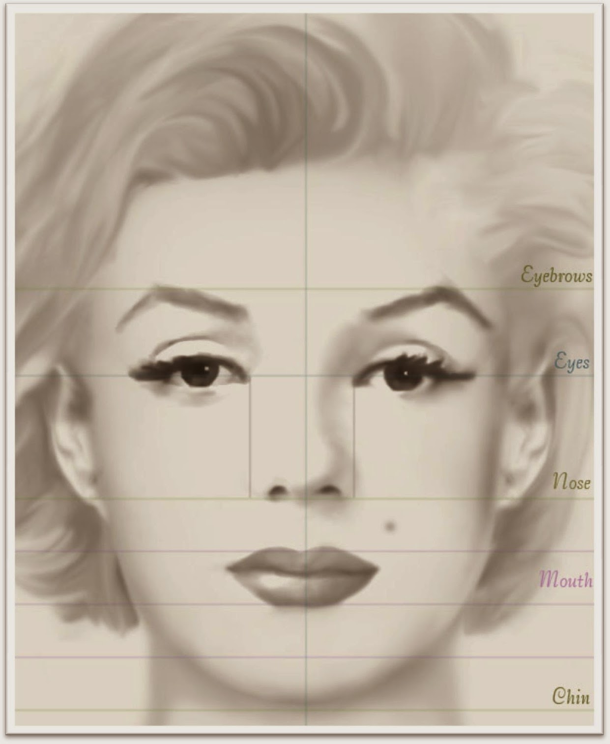 Графичное лицо человека