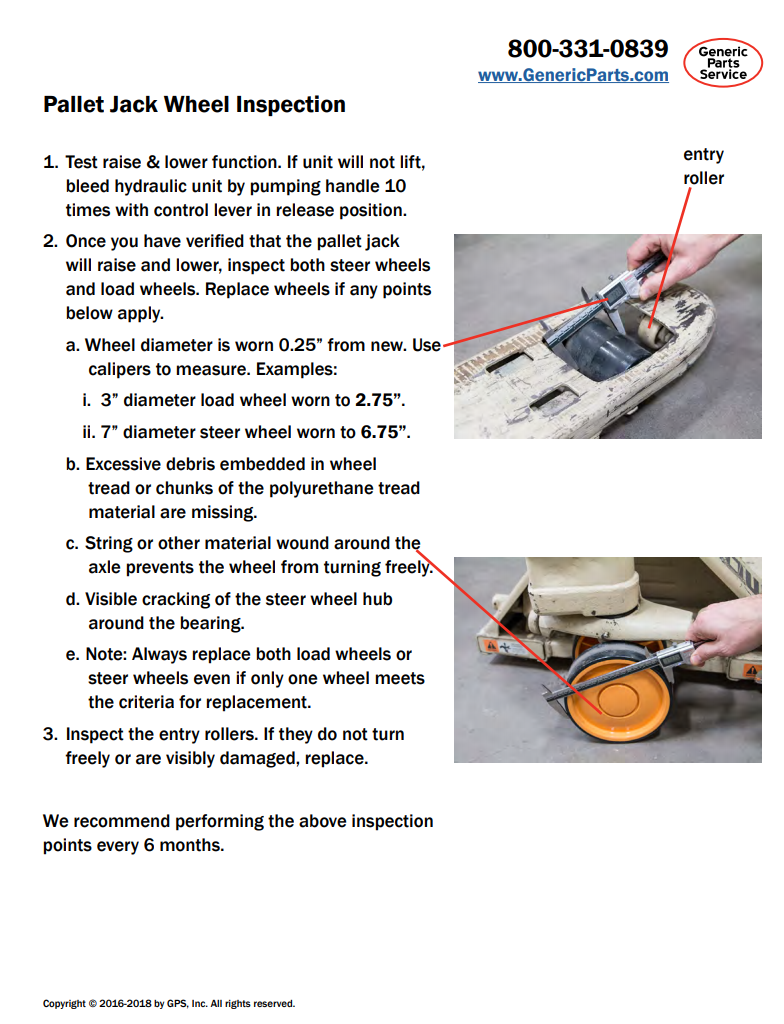 Pallet Jack Pros When should I replace my wheels?