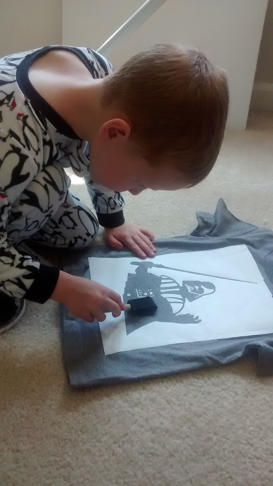 DIY Darth Vader Shirt with a Freezer Paper Stencil