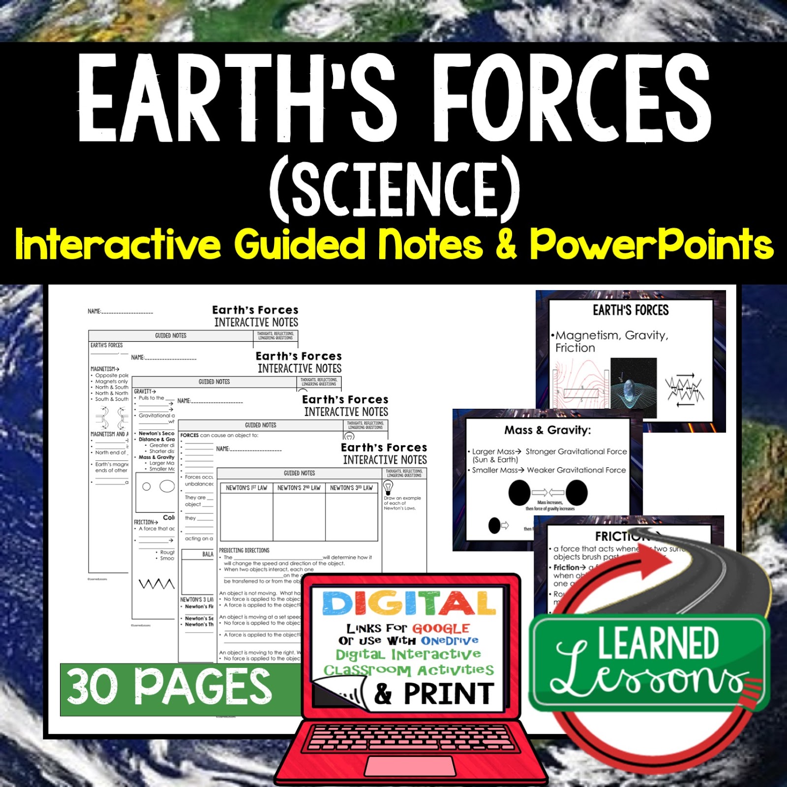 Earth Science Guided Notes and PowerPoints NGSS, Next Generation