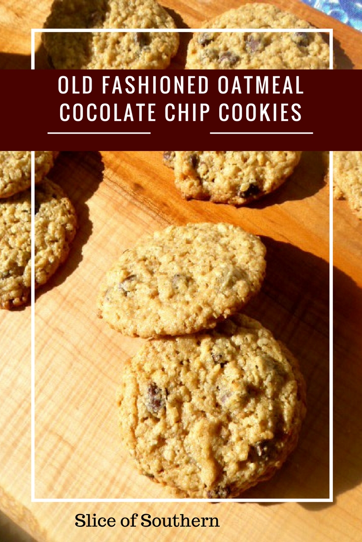 Slice of Southern Old Fashioned Oatmeal Chocolate Chip Cookies