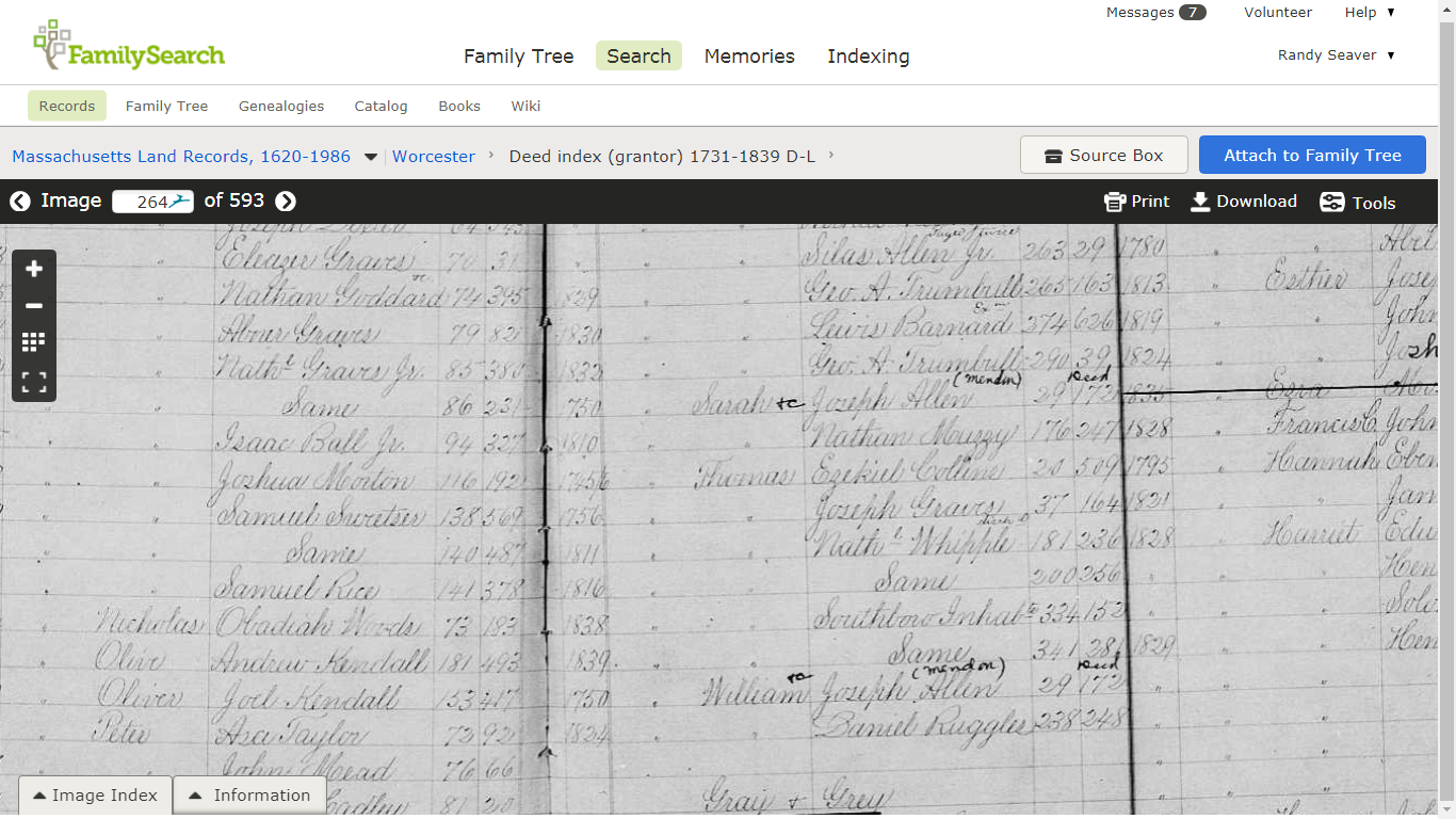 GeneaMusings Finding Thomas Graves Land Records in Worcester County