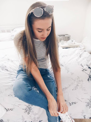 New In Spring 2017 - Primark Haul and Try On Striped T Shirt Boyfriend Jeans