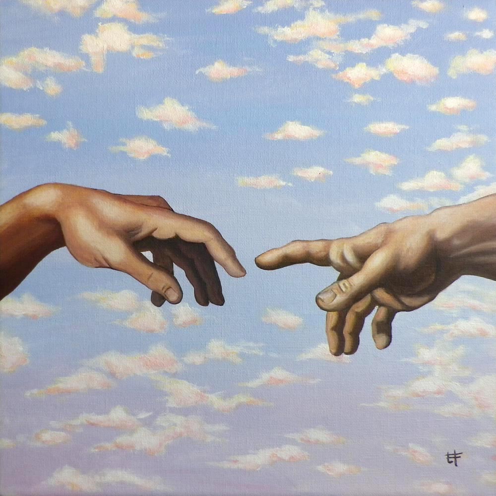 SabistarCréations Commande Mains d'après La Création d'Adam de