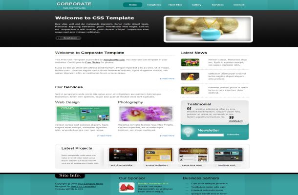 Free Corporate Business Green HTML CSS Template