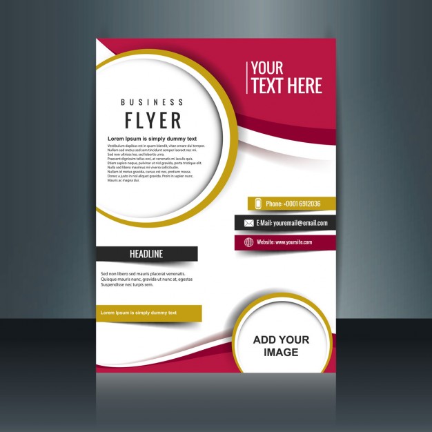 Beautiful business brochure Free Vector