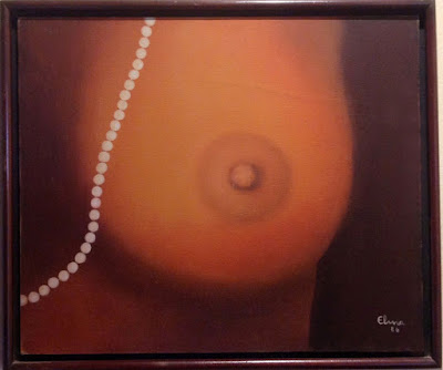 Um seio de mulher, óleo s/tela de Elma Carneiro