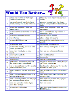 Fern's Freebie Friday ~ Would You Rather Questions for Kids!