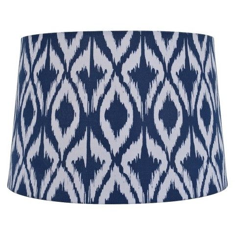 What I'm Loving Right Now: Ikat. Incorporate this trend into your home with this blue Ikat lampshade!!