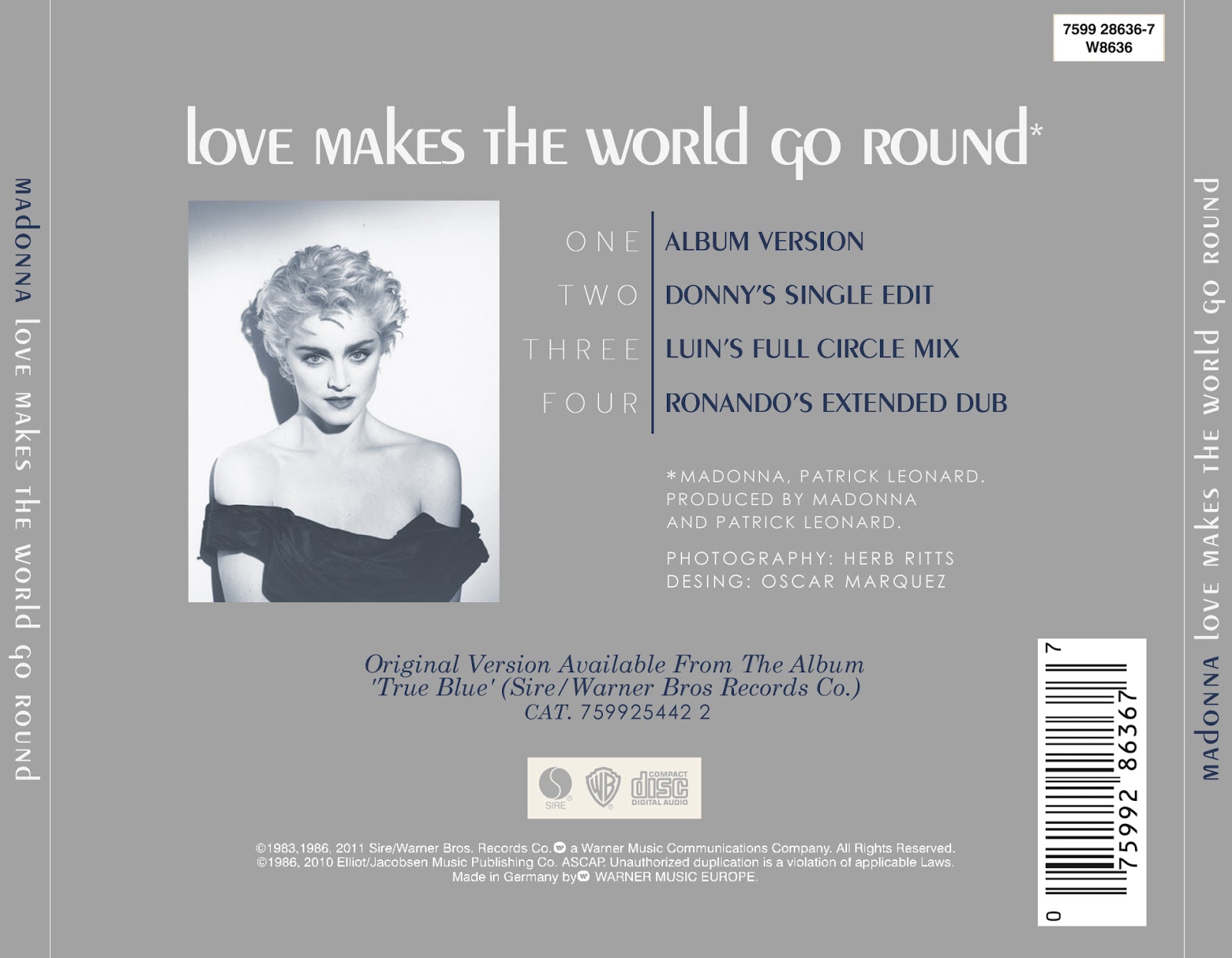 Madonna FanMade Covers Love Makes The World Go Round maxi single Madonna FanMade Covers Love Makes The World Go Round maxi single