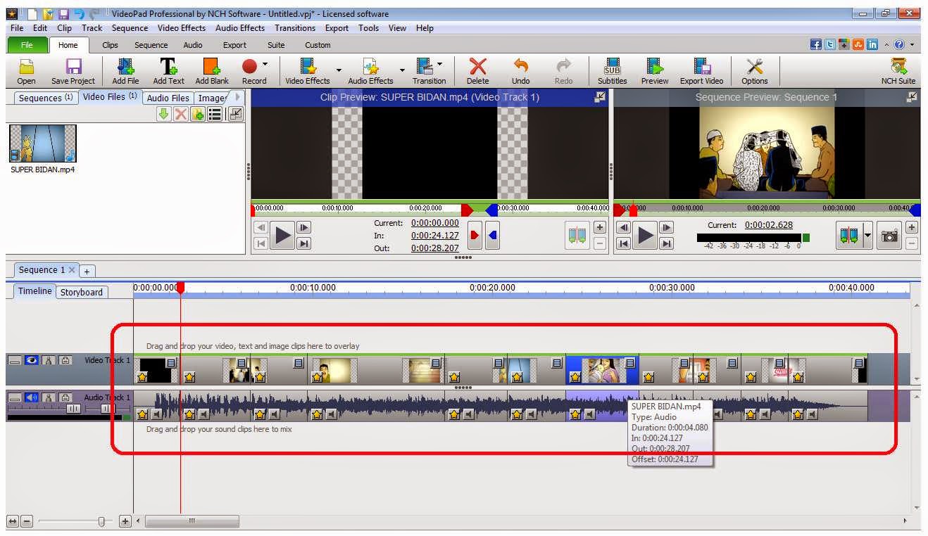 Cara memotong-motong video dengan VideoPad | berbagi berkas