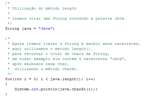 Métodos Utilitários da Classe String