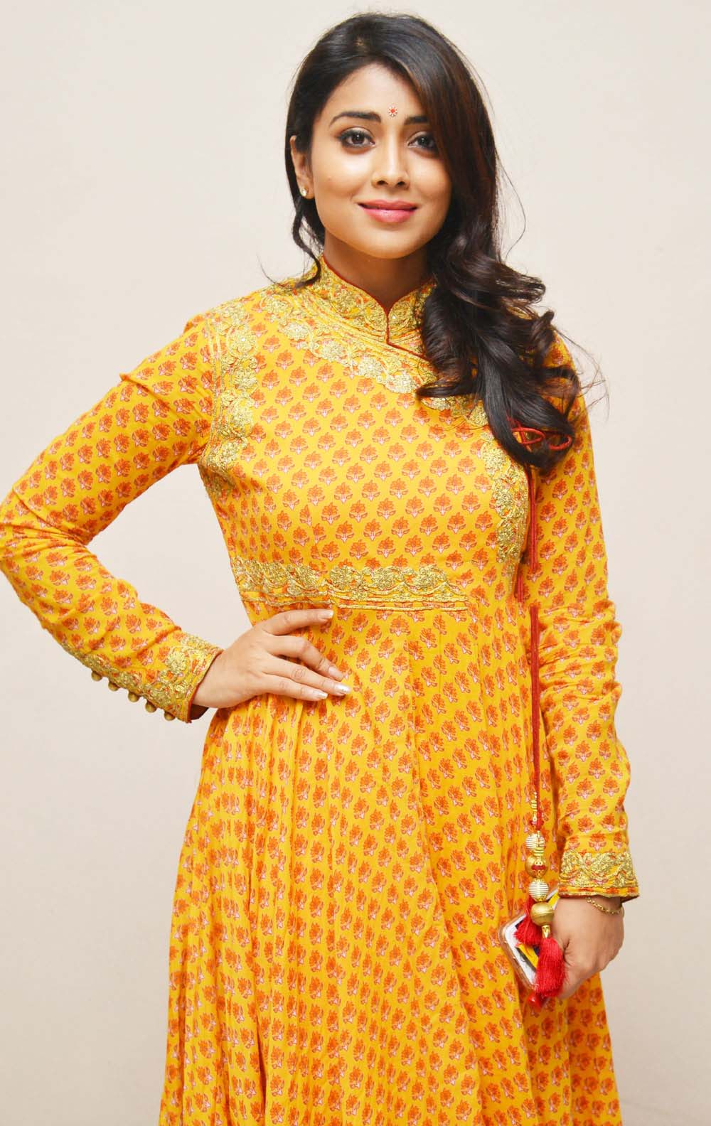 Actress Shriya Saran Photos In Yellow Dress