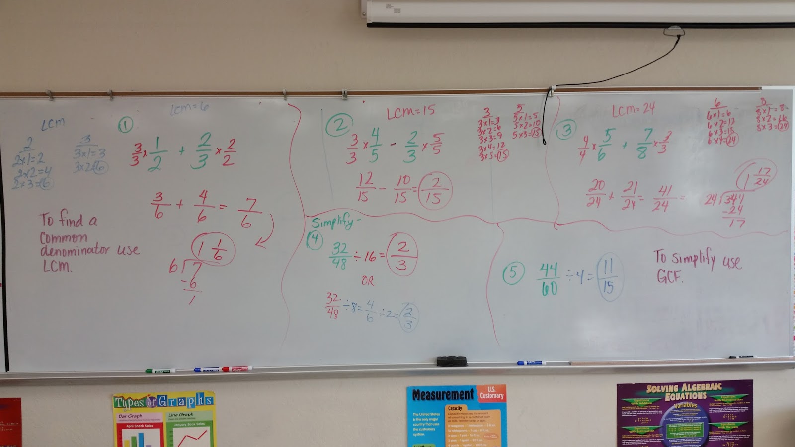 Mrs. Negron 6th Grade Math Class: Examples of adding/subtracting