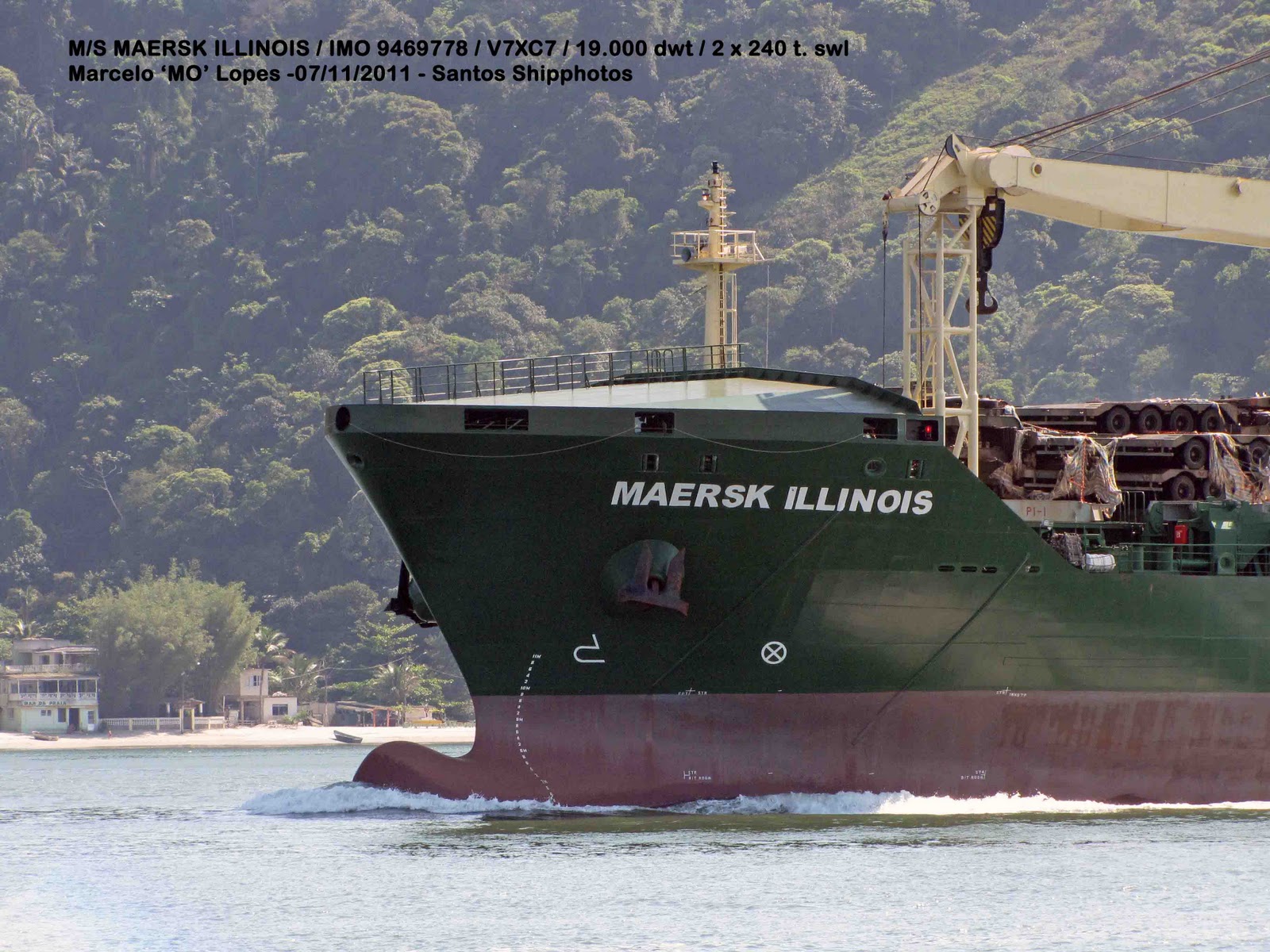 Santos Shiplovers M/S Maersk Illinois / V7XC7 Imagens de sua