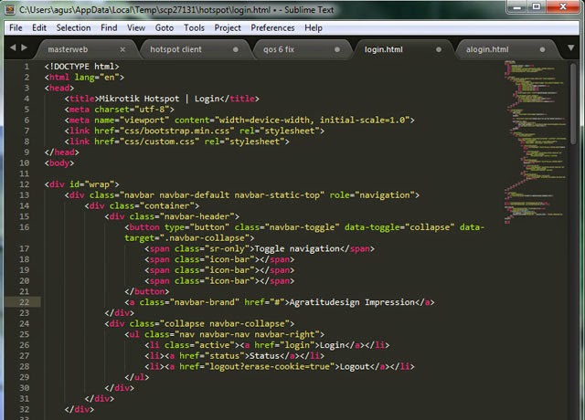 Build Hotspot Server Web Login Pages of the User Profiles ...
