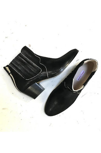 Boots Bullit noir shiny Patricia Blanchet