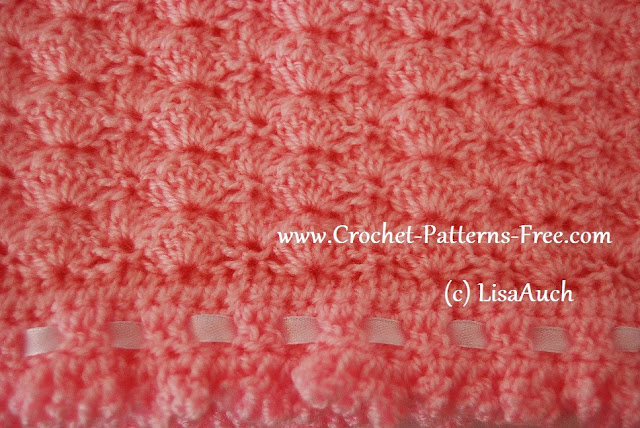 shell stitch free crochet baby blanket pattern