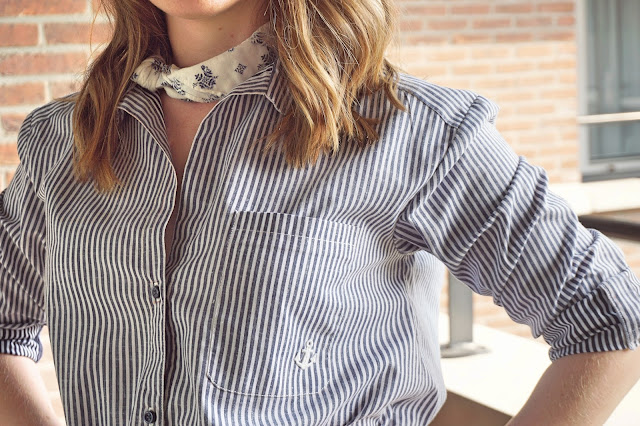 Alex shirt pattern review. Sew Over It London, handmade, striped shirt, dressmakers, fashion, autumn winter, latest make, sewing maching, over sized shirt, blue white striped, lbloggers, fbloggers, craft bloggers, sewing