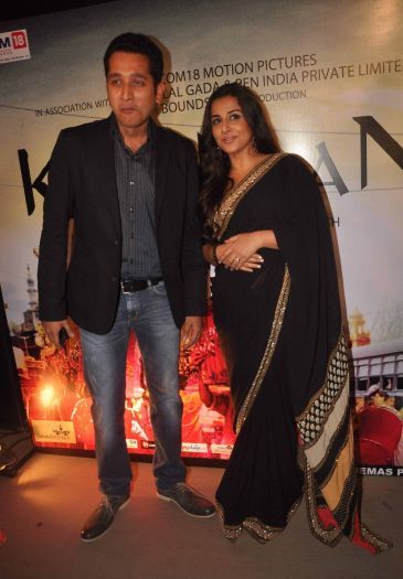 Vidya Balan in black saree - Vidya Balan at Kahaani Success Bash in Novotel 