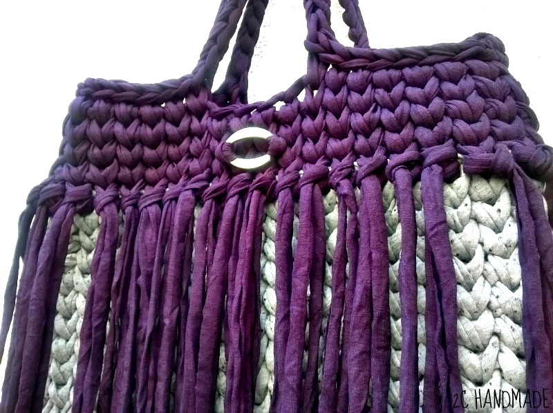 Maxi bolso de trapillo hecho a mano