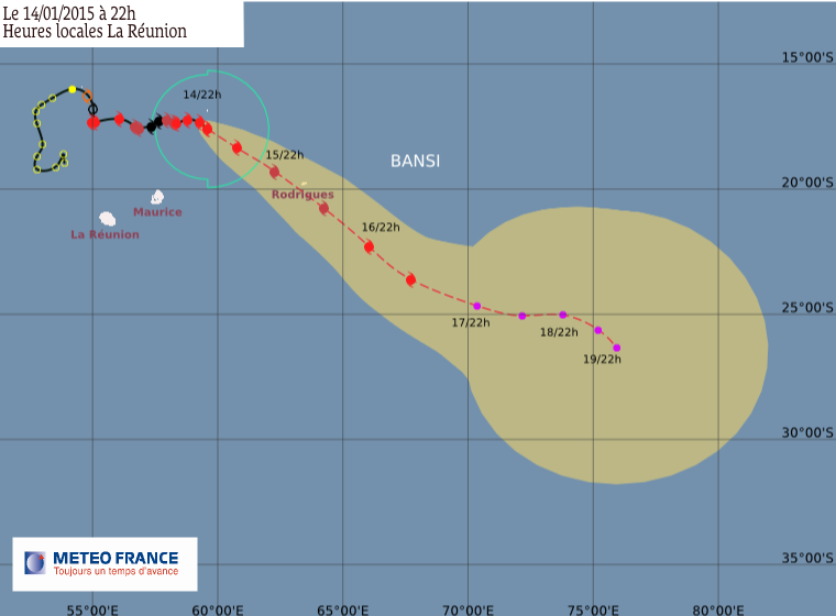 Cyclone tropical Bansi: l'île Rodrigues menacée